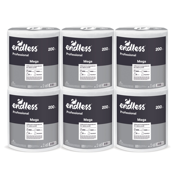Endless Kitchen Paper Professional Mega 200m 2kg Pack of 6 Rolls