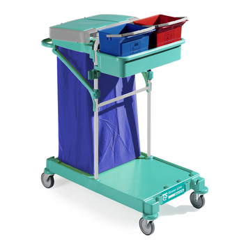 TTS Green 5 Cleaning Trolley