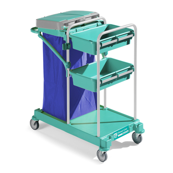 TTS Green 100 Janitorial Trolley