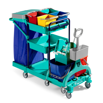 TTS Green 450 Janitorial Trolley