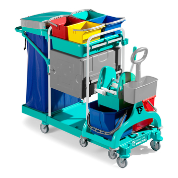 TTS Green 530 Janitorial Trolley