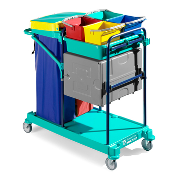 TTS Green 540 Janitorial Trolley