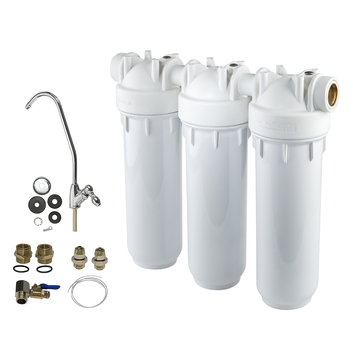 Atlas Filtri DP 10 TRIO Triple Water Filter with Independent Faucet