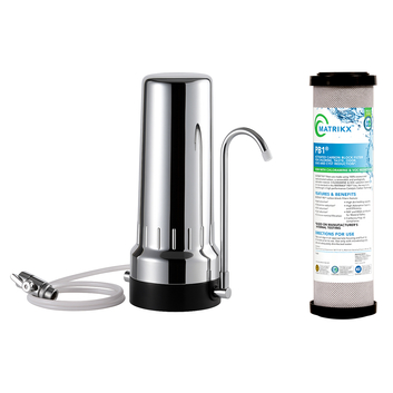 Atlas Filtri Depural Top Chrome Top with Replacement Filter Matrikx PB1 0.5 μm