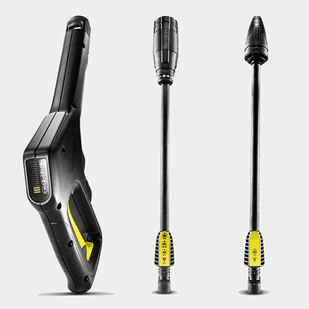 Power Control trigger gun with Quick Connect and spray lances
