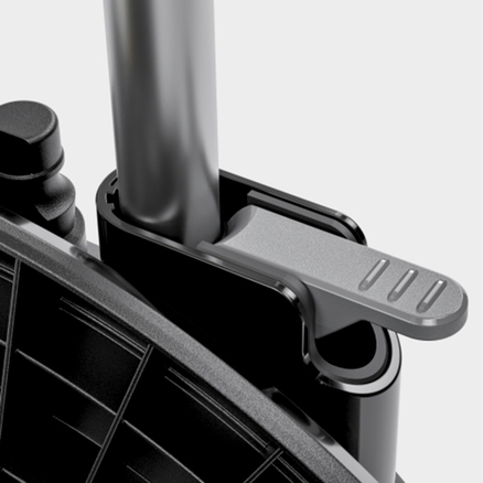 Quick-release lever for securing the telescopic handle