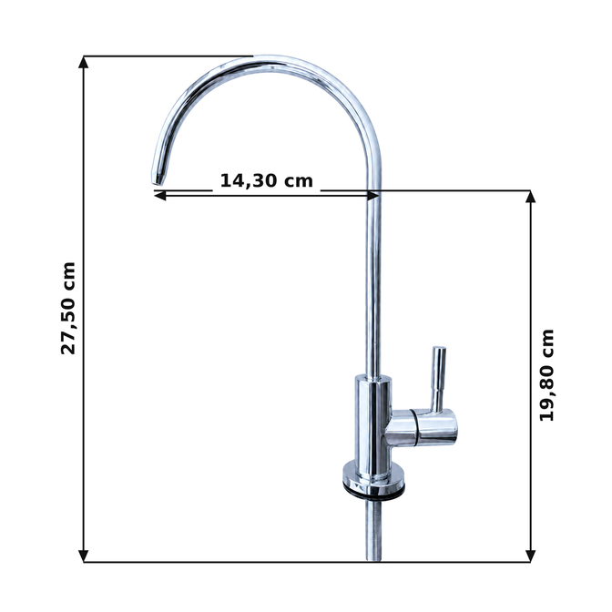 Product Waterflex Βρυσάκι για Φίλτρα Νερού Κάτω Πάγκου Χρωμέ base image