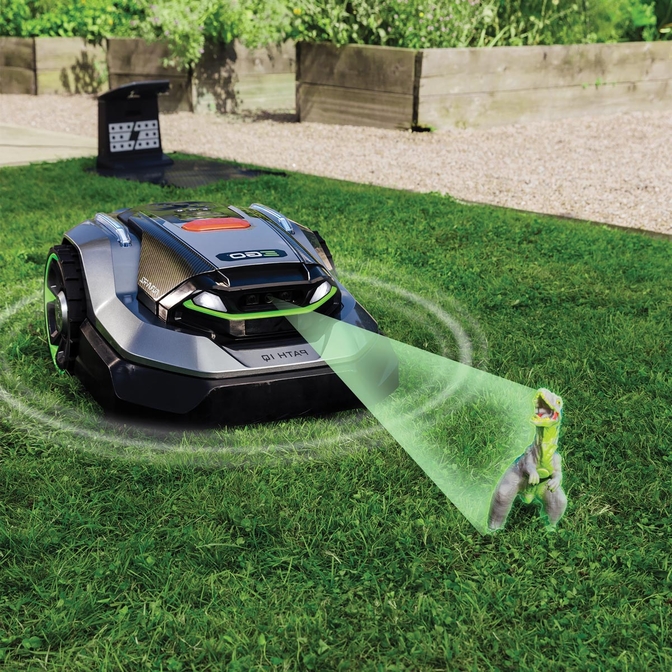 Product EGO AURA RMR1500E Robotic Lawn Mower 1500m² with RTK & Vision Navigation base image