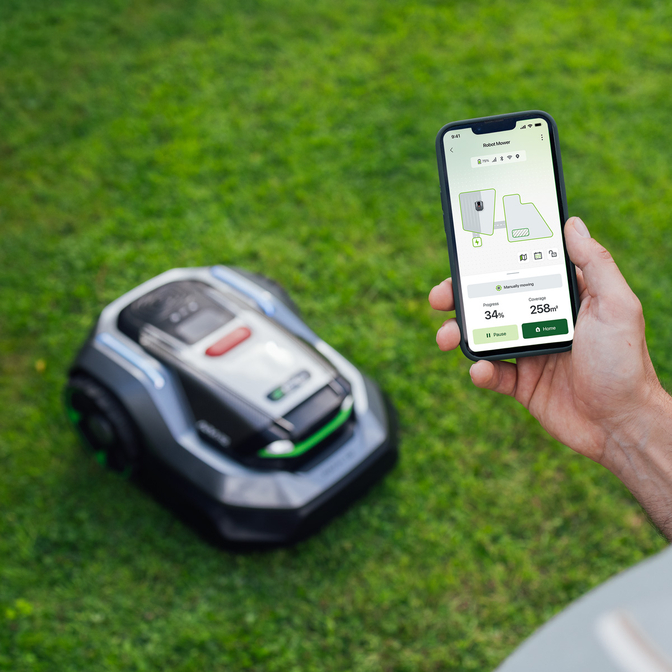 Product EGO AURA RMR1500E Robotic Lawn Mower 1500m² with RTK & Vision Navigation base image