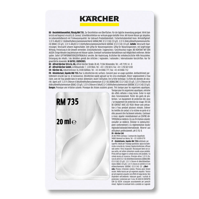 Product Kärcher Απολυμαντικό RM 735 20ml base image