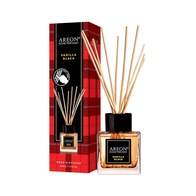 Product Areon Home Αρωματικό Χώρου με Sticks Vanilla Black RHP02 50ml base image