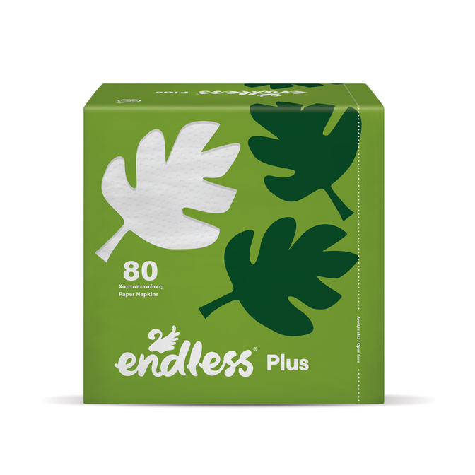 Product Endless Plus Χαρτοπετσέτες 30x30 (80τμχ) base image