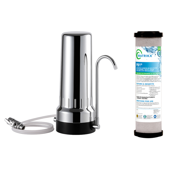 Product Atlas Filtri Depural Top Chrome Top with Replacement Filter Matrikx PB1 0.5 μm base image