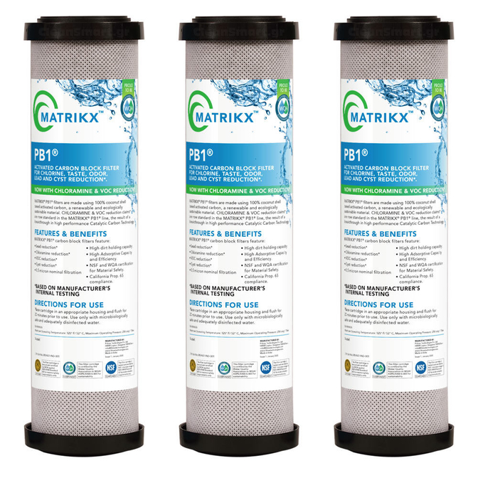 Product Matrikx PB1 0,5μm Replacement Activated Carbon Filter 3pcs. base image